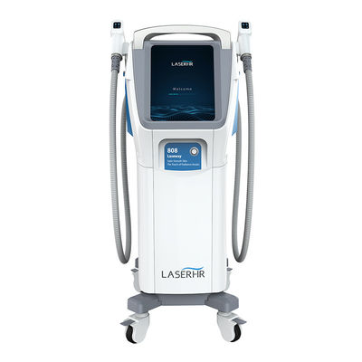 kaufen 600W 2000W 808nm Dioden-Permanente Laser-Haarentfernung Maschine mit Doppelgriff Online-Herstellung