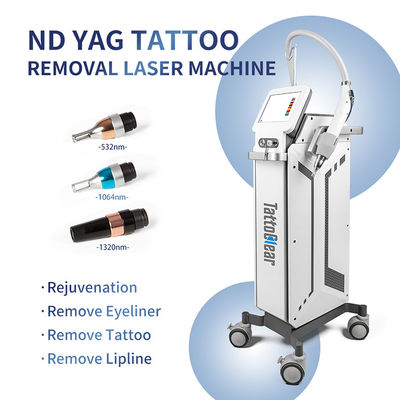 kaufen 1320nm 1064nm 532nm Q Switch Nd Yag Laser Tattoo Removal Machine Carbon Peeling Hautverjüngungsmaschine Online-Herstellung