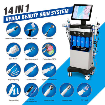 Multifunktionale 14 in 1 Hydrafaziale Dermabrasion Maschine mit 10,4 Zoll Touchscreen
